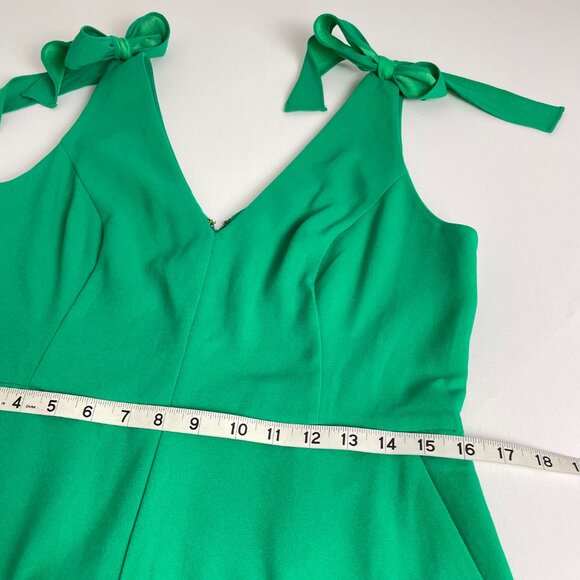 *Lilly Pulitzer Danni Bow Shoulder Cropped Ankle Slit Jumpsuit Size 10 - Picture 9 of 14